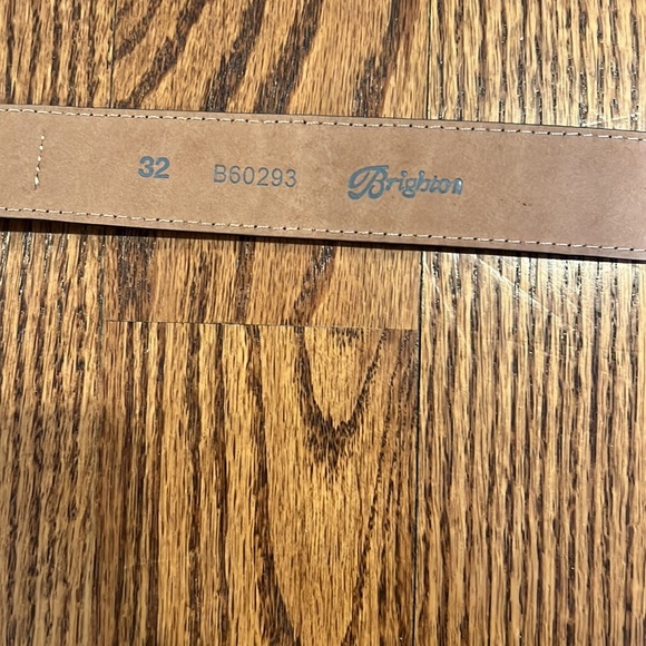 Brighton Black Leather Belt with Silver / Gold Hardware and Rhinestones Size 32 - Picture 3 of 6